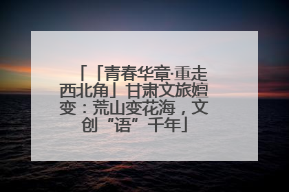 「青春华章·重走西北角」甘肃文旅嬗变：荒山变花海，文创“语”千年