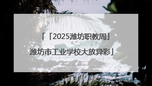 「2025潍坊职教周」潍坊市工业学校大放异彩
