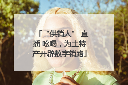 “供销人” 直播 吆喝，为土特产开辟数字销路