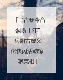 “古琴今音·洞听千年” 岳阳古琴文化快闪活动惊艳亮相