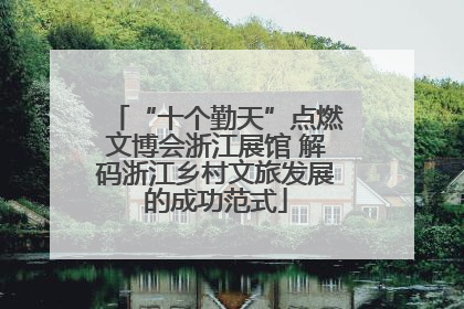 “十个勤天”点燃文博会浙江展馆 解码浙江乡村文旅发展的成功范式