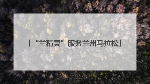 “兰精灵”服务兰州马拉松