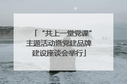 “共上一堂党课”主题活动暨党建品牌建设座谈会举行