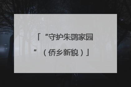 “守护朱鹮家园”（侨乡新貌）