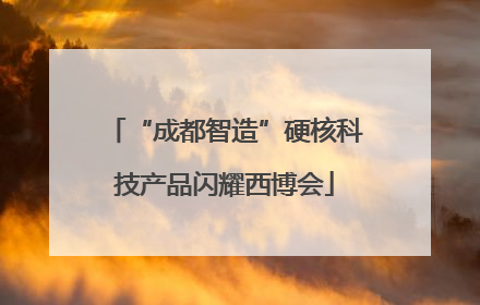 “成都智造”硬核科技产品闪耀西博会