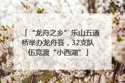 “龙舟之乡”乐山五通桥举办龙舟赛，32支队伍竞渡“小西湖”