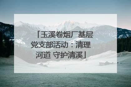 玉溪卷烟厂基层党支部活动：清理河道 守护清溪