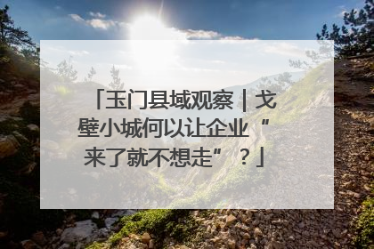 玉门县域观察｜戈壁小城何以让企业“来了就不想走”？