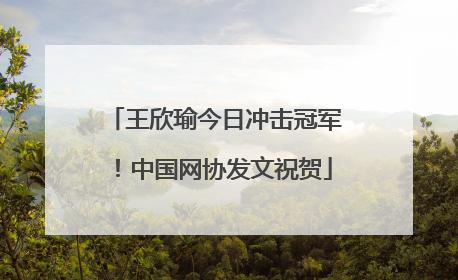 王欣瑜今日冲击冠军！中国网协发文祝贺