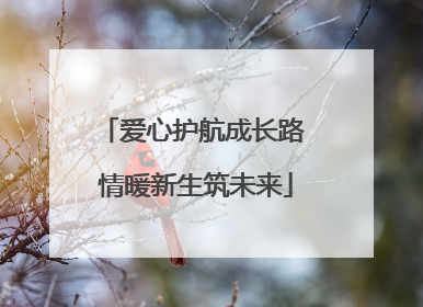 爱心护航成长路 情暖新生筑未来