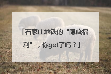 石家庄地铁的“隐藏福利”，你get了吗？