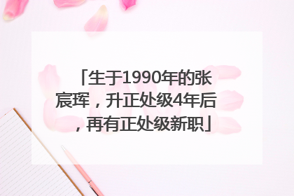 生于1990年的张宸珲，升正处级4年后，再有正处级新职
