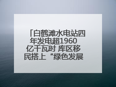 白鹤滩水电站四年发电超1960亿千瓦时 库区移民搭上“绿色发展快车”