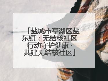 盐城市亭湖区盐东镇：无结核社区行动守护健康 ·共建无结核社区