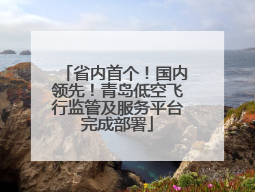 省内首个！国内领先！青岛低空飞行监管及服务平台完成部署