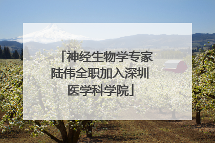神经生物学专家陆伟全职加入深圳医学科学院