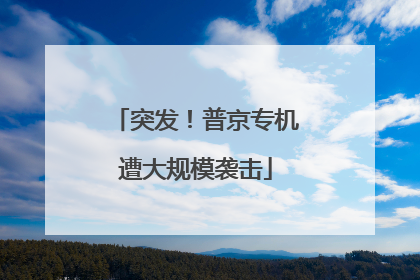突发！普京专机遭大规模袭击