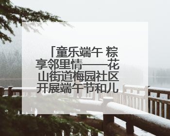 童乐端午 粽享邻里情——花山街道梅园社区开展端午节和儿童节活动