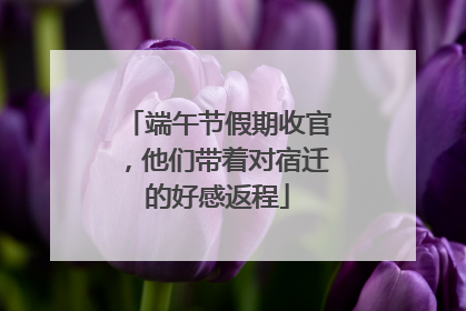端午节假期收官，他们带着对宿迁的好感返程