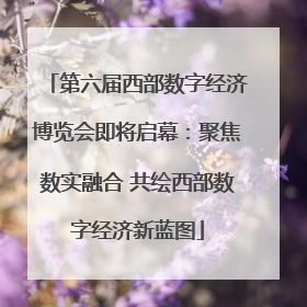第六届西部数字经济博览会即将启幕：聚焦数实融合 共绘西部数字经济新蓝图