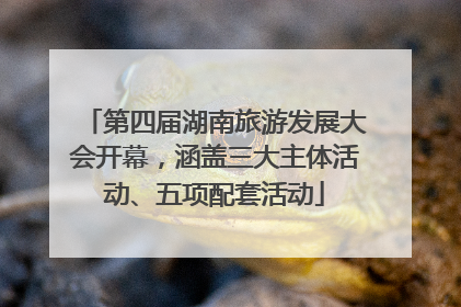 第四届湖南旅游发展大会开幕，涵盖三大主体活动、五项配套活动
