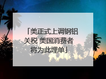美正式上调钢铝关税 美国消费者将为此埋单