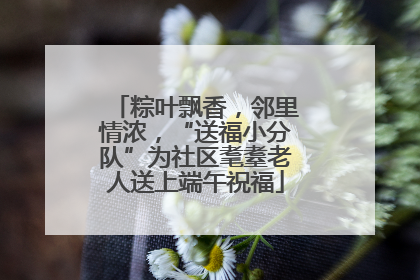 粽叶飘香，邻里情浓，“送福小分队”为社区耄耋老人送上端午祝福
