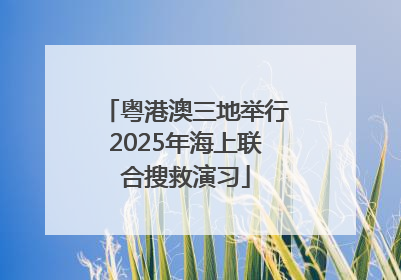 粤港澳三地举行2025年海上联合搜救演习
