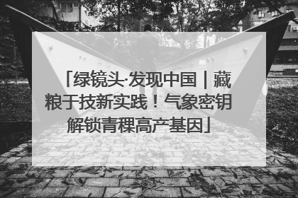 绿镜头·发现中国｜藏粮于技新实践！气象密钥解锁青稞高产基因