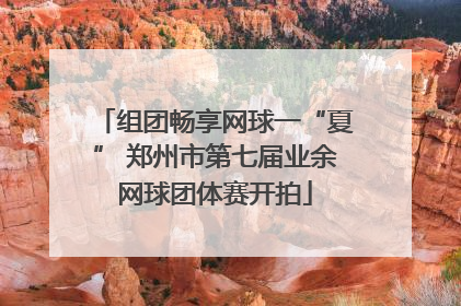 组团畅享网球一“夏” 郑州市第七届业余网球团体赛开拍