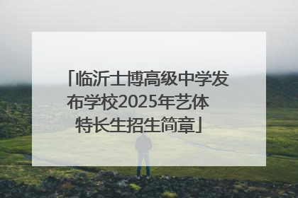 临沂士博高级中学发布学校2025年艺体特长生招生简章
