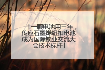 一颗电池用三年，传应石墨烯纽扣电池成为国际锁业交流大会技术标杆