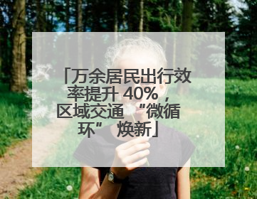万余居民出行效率提升 40%，区域交通 “微循环” 焕新