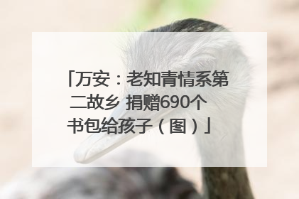 万安：老知青情系第二故乡 捐赠690个书包给孩子（图）