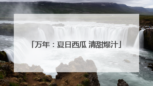 万年：夏日西瓜 清甜爆汁