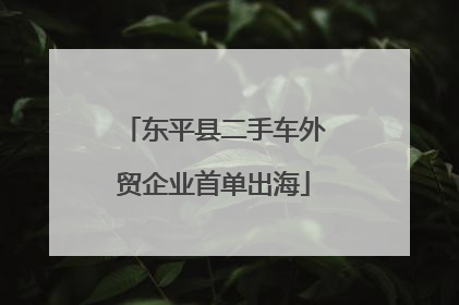 东平县二手车外贸企业首单出海