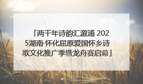 两千年诗韵汇溆浦 2025湖南·怀化屈原爱国怀乡诗歌文化推广季暨龙舟赛启幕