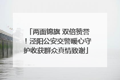 两面锦旗 双倍赞誉！泾阳公安交警暖心守护收获群众真情致谢