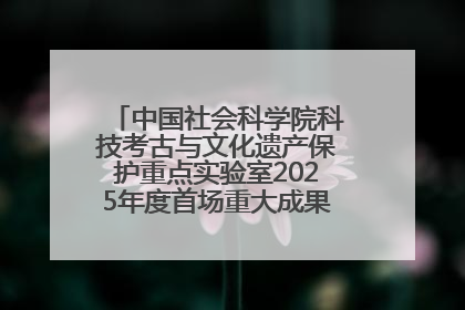 中国社会科学院科技考古与文化遗产保护重点实验室2025年度首场重大成果发布会在京举行