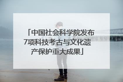 中国社会科学院发布7项科技考古与文化遗产保护重大成果