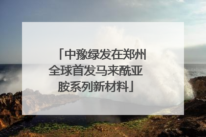 中豫绿发在郑州全球首发马来酰亚胺系列新材料