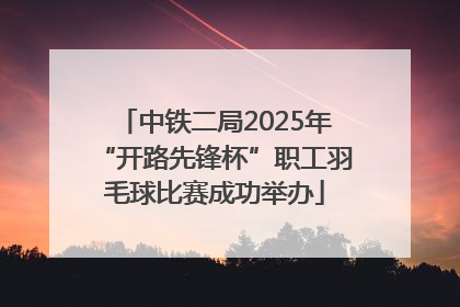 中铁二局2025年“开路先锋杯”职工羽毛球比赛成功举办