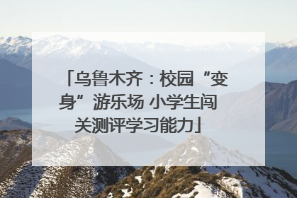 乌鲁木齐：校园“变身”游乐场 小学生闯关测评学习能力
