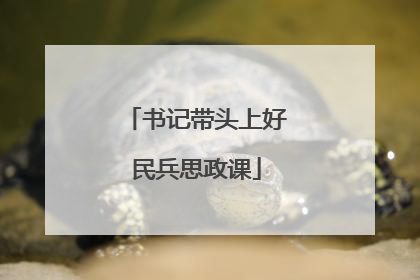 书记带头上好民兵思政课