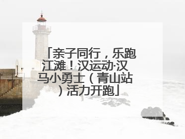 亲子同行，乐跑江滩！汉运动·汉马小勇士（青山站）活力开跑