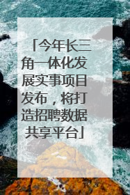 今年长三角一体化发展实事项目发布，将打造招聘数据共享平台