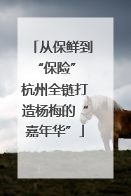 从保鲜到“保险” 杭州全链打造杨梅的“嘉年华”
