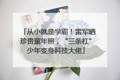 从小就是学霸！雷军晒珍贵童年照，“三条杠”少年变身科技大佬