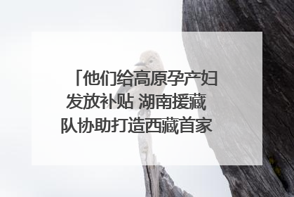 他们给高原孕产妇发放补贴 湖南援藏队协助打造西藏首家高原产儿协同中心