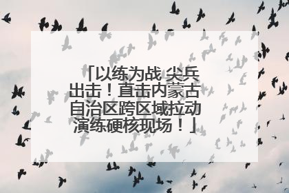 以练为战 尖兵出击！直击内蒙古自治区跨区域拉动演练硬核现场！